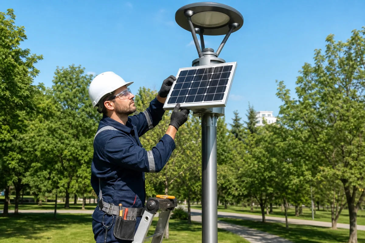 panneau solaire pour lampadaire
