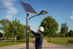 panneau solaire pour lampadaire
