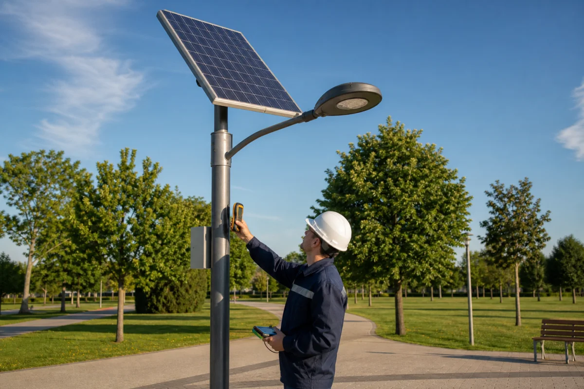 panneau solaire pour lampadaire