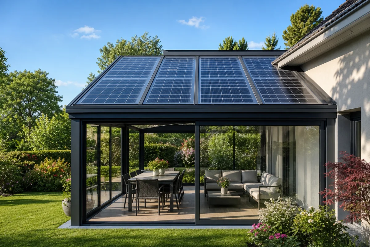 panneaux solaires veranda