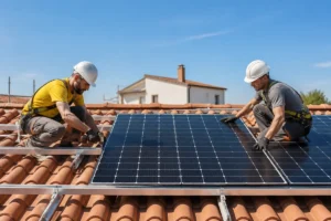 fixation panneaux solaires sur tuiles