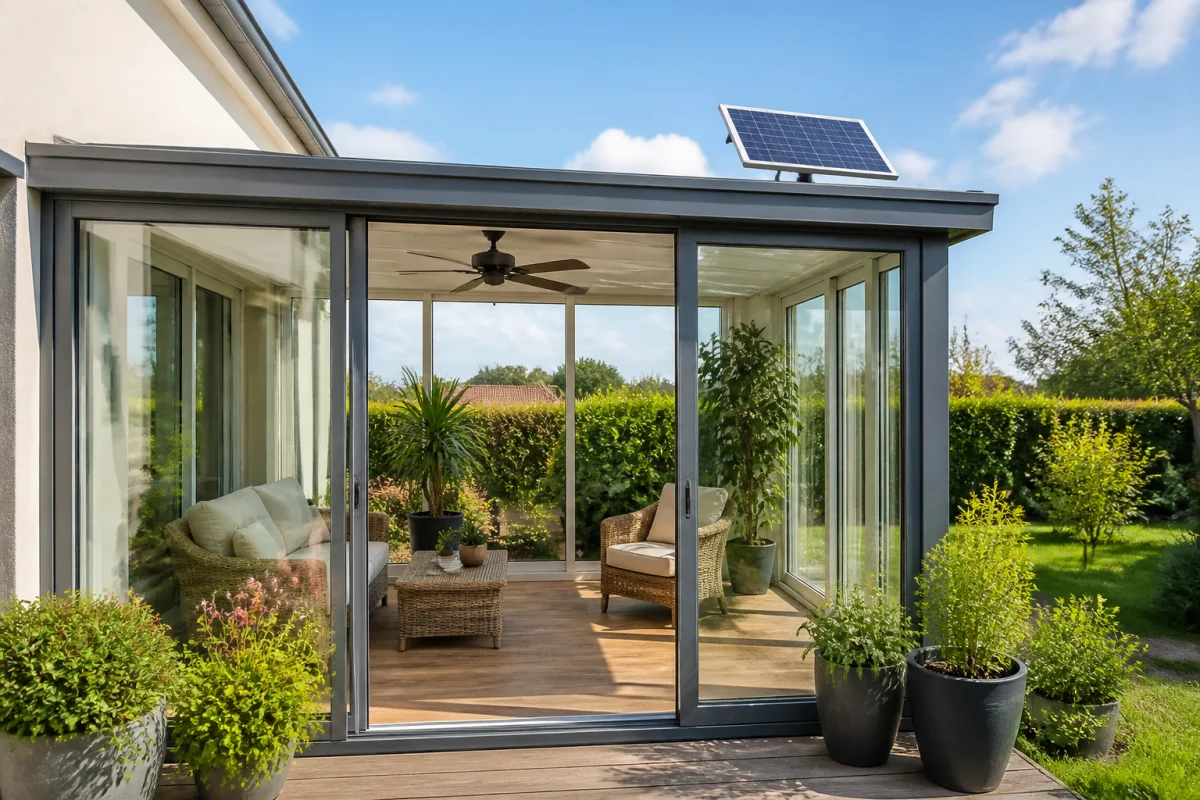 ventilateur solaire pour veranda