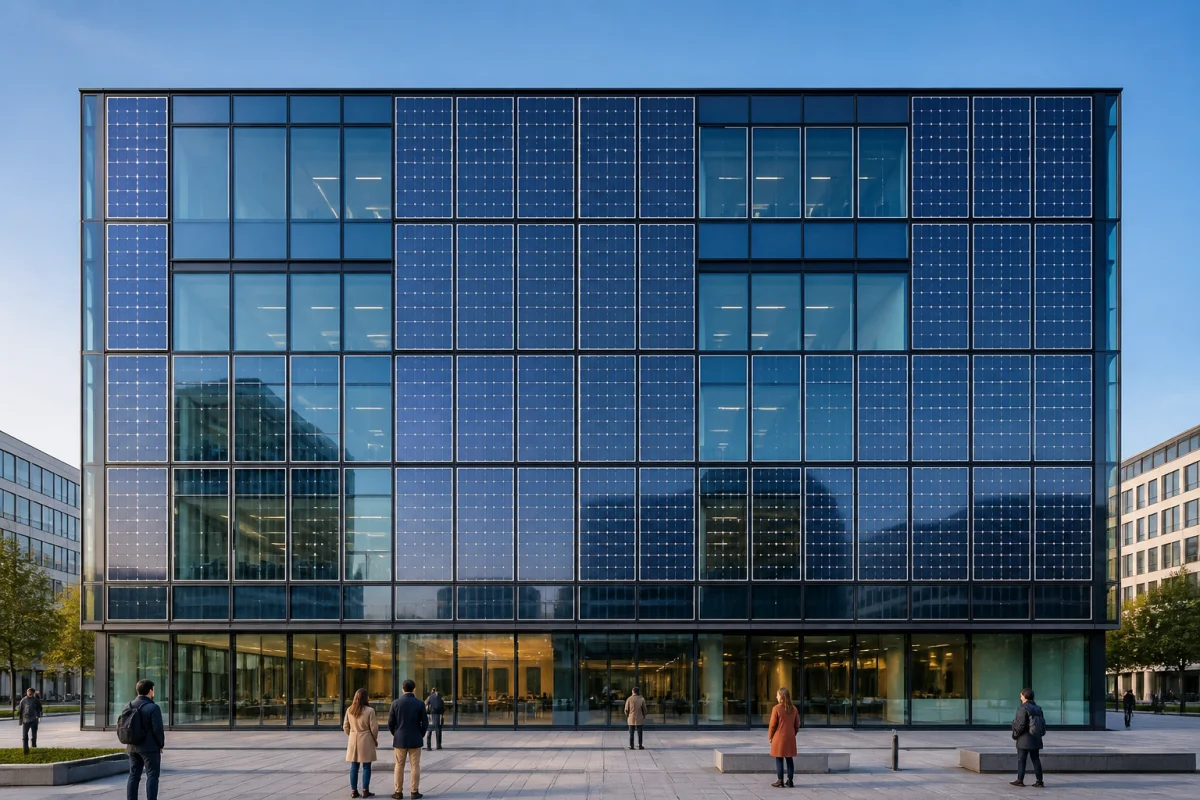panneaux solaires en façade