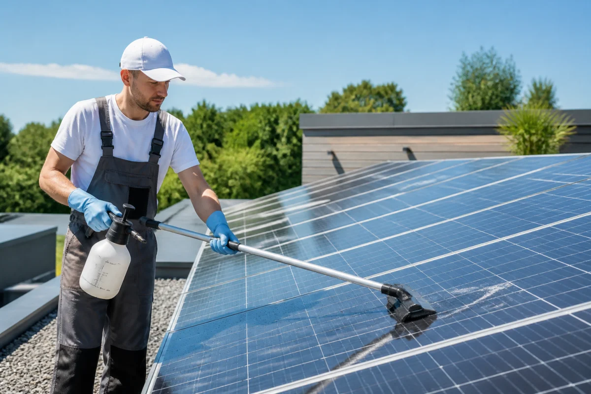 Nettoyage écologique des panneaux solaires