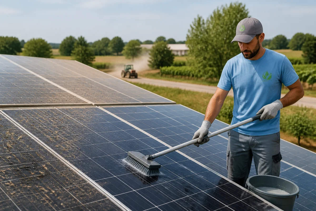 Nettoyage écologique des panneaux solaires